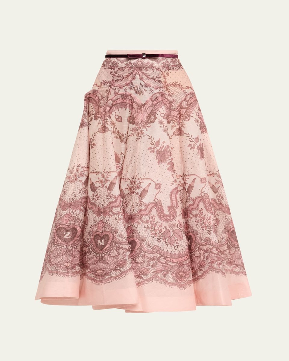 Crush Flared Midi Skirt